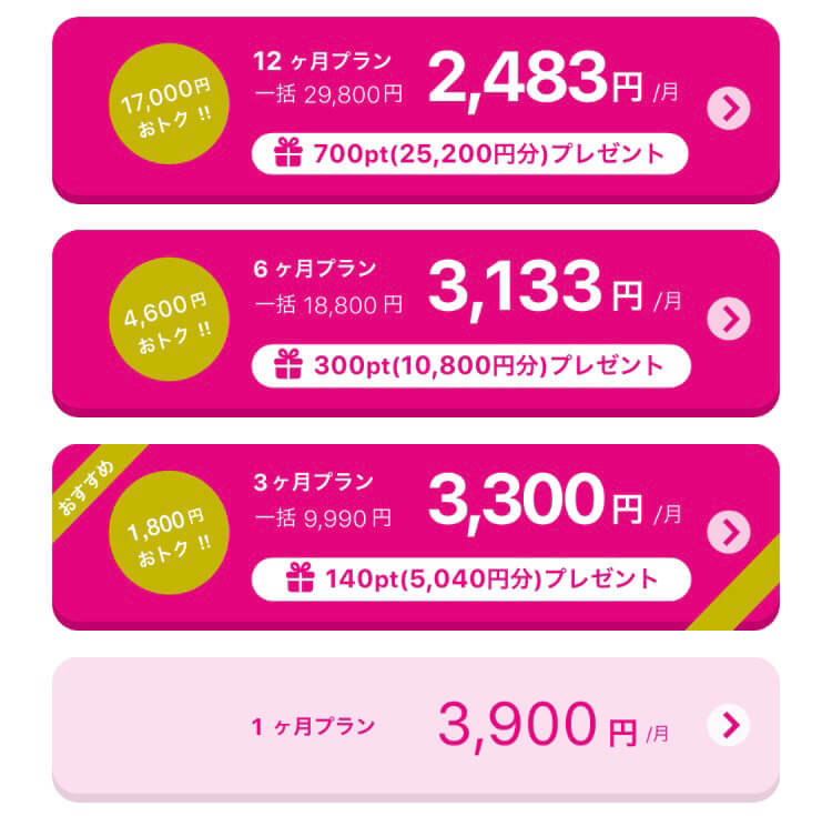 ゼクシィ恋結び 男性有料会員の料金